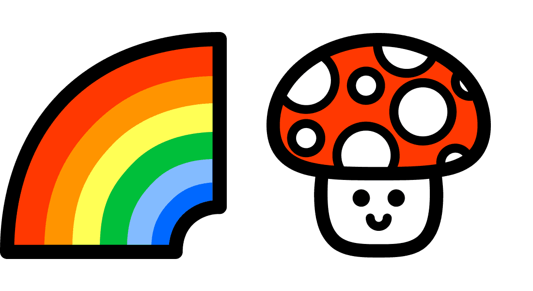 Regenbogen-Emoji, Pilz-Emoji